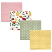 Luvable Friends Hudson Baby Flannel Receiving Blankets 4pk, Autumn Floral