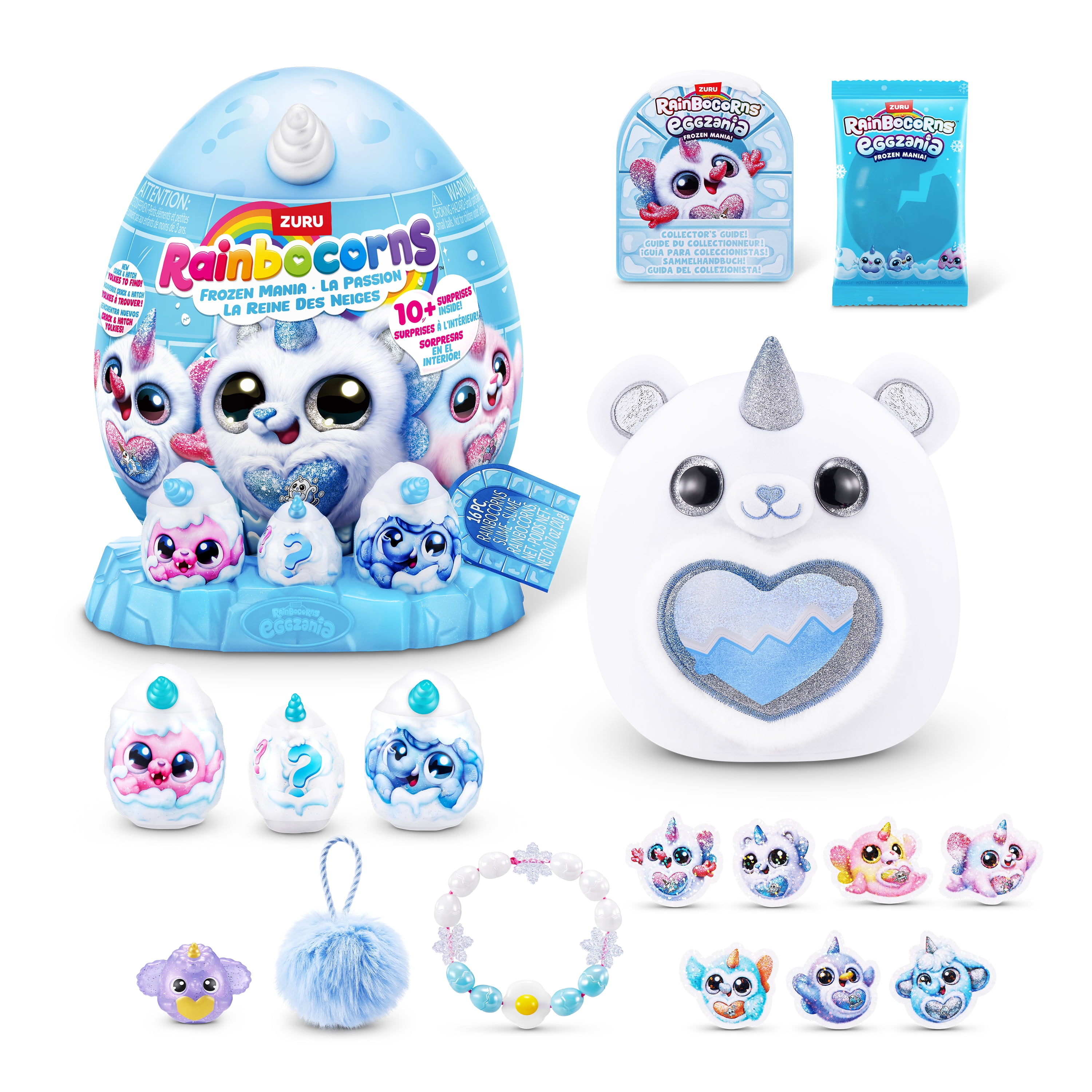 Rainbocorns Eggzania Frozen Mania by ZURU, Collectible Plush Toy for Girls 3+