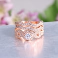 thumbnail image 5 of Rosey Wedding Ring Set for Women 3pc CZ Engagement Matching Bands Ginger Lyne Collection, 5 of 5