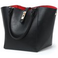 thumbnail image 1 of Bolso de mano Sqlp, tamaño grande, para mujer, de diseño, color negro, 1 of 3
