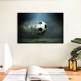 thumbnail image 3 of Elephant Stock Fast Trail Soccer Ball Wall Art - Horizontal Canvas Wall Art - Living Room Wall Decor - Sports Canvas - Black And White Decor - 12" x 8", 3 of 8