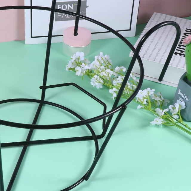 GOOHOCHY 2 soportes colgantes de hierro para macetas, soporte para macetas, estante de apoyo para casa, jardín y balcón (negro, talla XL)