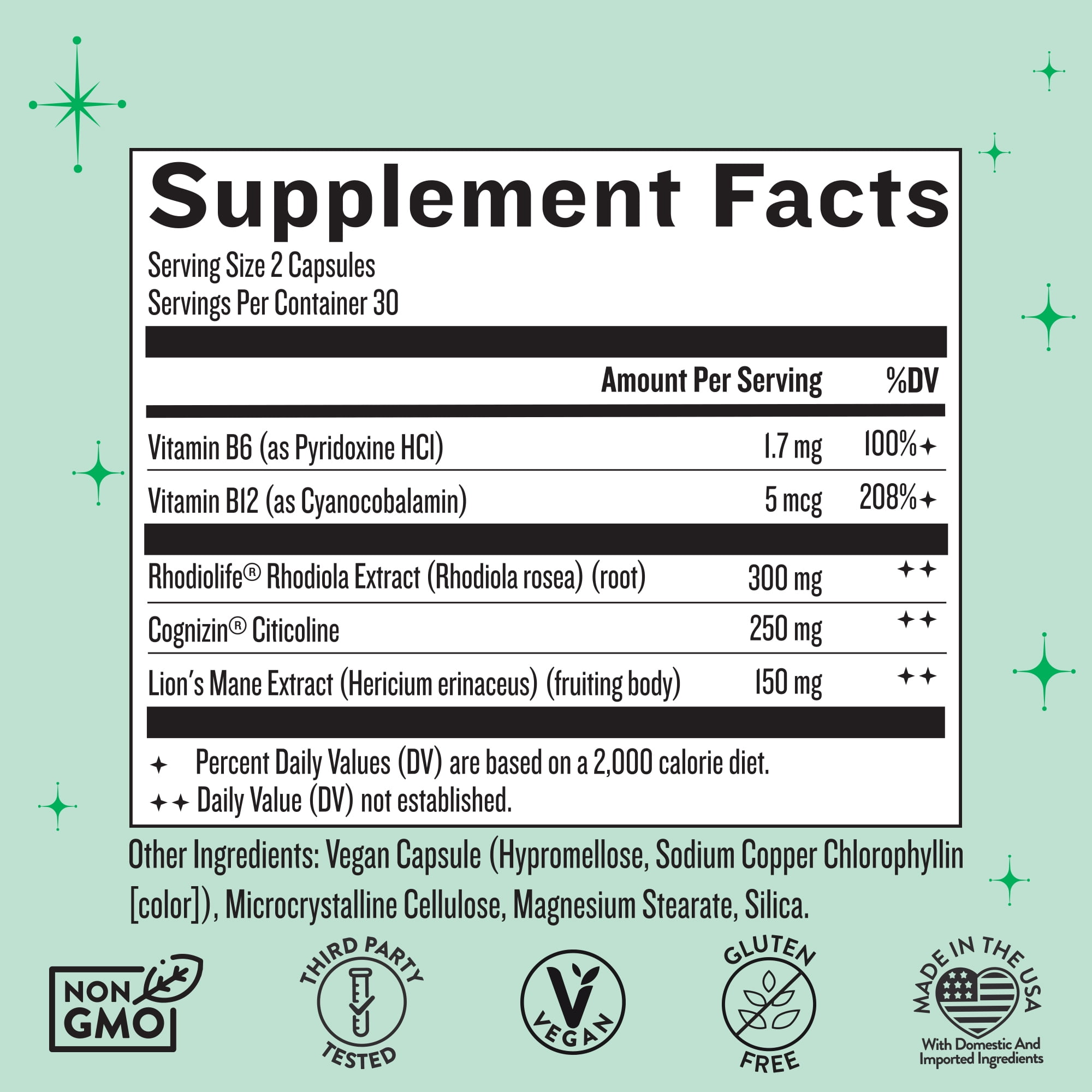 Legendairy Milk Clever Girl Focus Supplement for Memory, Focus, and Mental Clarity, 60 Capsules