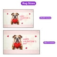 thumbnail image 5 of Happy Valentine's Day Bulldog Brings Love Heart Indoor Rug Dog Lover Gifts Idea Carpet Living Bed Room Sofa Home Decor - 02028, 5 of 5