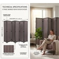 thumbnail image 7 of Legacy Decor Room Divider Bamboo Black 6 Panels 6ft Tall 104" Wide, 7 of 7