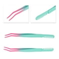 thumbnail image 3 of Unique Bargains 1 Pc Comb Eyelashes Tweezers for Bathroom Gradient Pink Blue Stainless Steel, 3 of 6