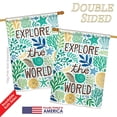 thumbnail image 3 of Breeze Decor BD-NA-H-107063-IP-BO-DS02-US 28 x 40 in. Explore The World Coastal - Everyday Nautical Impressions, Decorative Vertical House Flag, 3 of 4