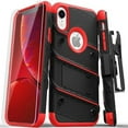 thumbnail image 6 of ZIZO BOLT Series for iPhone XR Case Military Grade Drop Tested with Tempered Glass Screen Protector Holster and Kickstand BLACK RED, 6 of 6