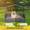 thumbnail image 7 of Kadyn Dog House Indoor Outdoor, Pet Dog House, Outdoor Wicker Dog House with Weatherproof Roof-Gray, 7 of 7