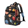 thumbnail image 2 of Astronaut Themed School Backpack - Waterproof & Ergonomic Book Bag with Chest Strap, Starry Night Design for Teenagers, 2 of 6