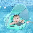 thumbnail image 3 of Non-inflatable baby prone ring tail floating follower seat float sunscreen swimming ring, 3 of 4