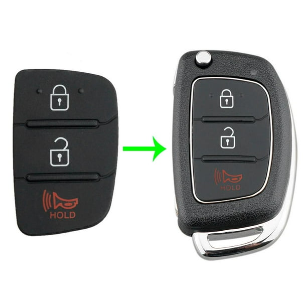 3 botones Flip Remote Car Key Shell Pad reemplazo para Hyundai (tipo 2)