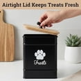 thumbnail image 3 of Dog Treat Container Airtight - 6 Inch Wide x 8 Inch Tall Iron Dog Treat Jar for Kitchen Counter with Airtight Bamboo Lid - 12 Cup Capacity Pet Treat Container - Doggie Cookie Jar - Big Treats Caniste, 3 of 9