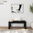 thumbnail image 5 of Plank+Beam Modern Dining Bench, Solid Wood Bench for Dining Table, 49", Black Wirebrush, 5 of 9