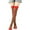 Green, variant on TFEOQRY Women's Christmas Striped Stocking Knee Over Socks Makeup Ball Long Stockings Red
