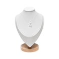 thumbnail image 4 of letairis Necklace Display Bust Smooth Stable for Retail store Dresser Showroom White M 1Set, 4 of 6