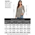 thumbnail image 3 of Casual Tunic Blouses for women, CRAYNER Casual Loose Fit V-Neck T Shirt with Pocket Long Sleeve Fall Winter Tops, M, 3 of 9