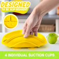 thumbnail image 4 of HSHDLDF Toddler Plates 3 Pack Feeding Set Suction Plates for Baby, Divided Design, Non-Slip Design, Unbreakable, BPA Free, Microwave & Dishwasher Safe (Purple & Yellow & Green-ca), 4 of 7