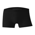 thumbnail image 2 of ZQUUVOU Men's Boxer Briefs Solid Color Cool Elastic Waist Casual Underpants (Black,L), 2 of 8