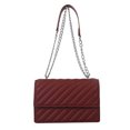 thumbnail image 1 of Nuevo bolso pequeño de cuero artificial para tiempo libre para ir al trabajo, bolso de hombro popular con cadena minimalista para mujer, 1 of 5