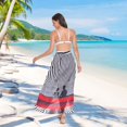 thumbnail image 7 of FORMRS Womens Long Sarong Beach Wrap Semi-Sheer Bikini Skirt Bathing Swimsuit Cover Up, Red Boat, 7 of 7