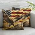 thumbnail image 3 of Orinice Eagle Flag Cross Graphic Decorative Throw Pillow Cover Soft and Durable for Home Couch Living Room Bed Sofa Aesthetic Decor 1PC 24x24in, 3 of 5
