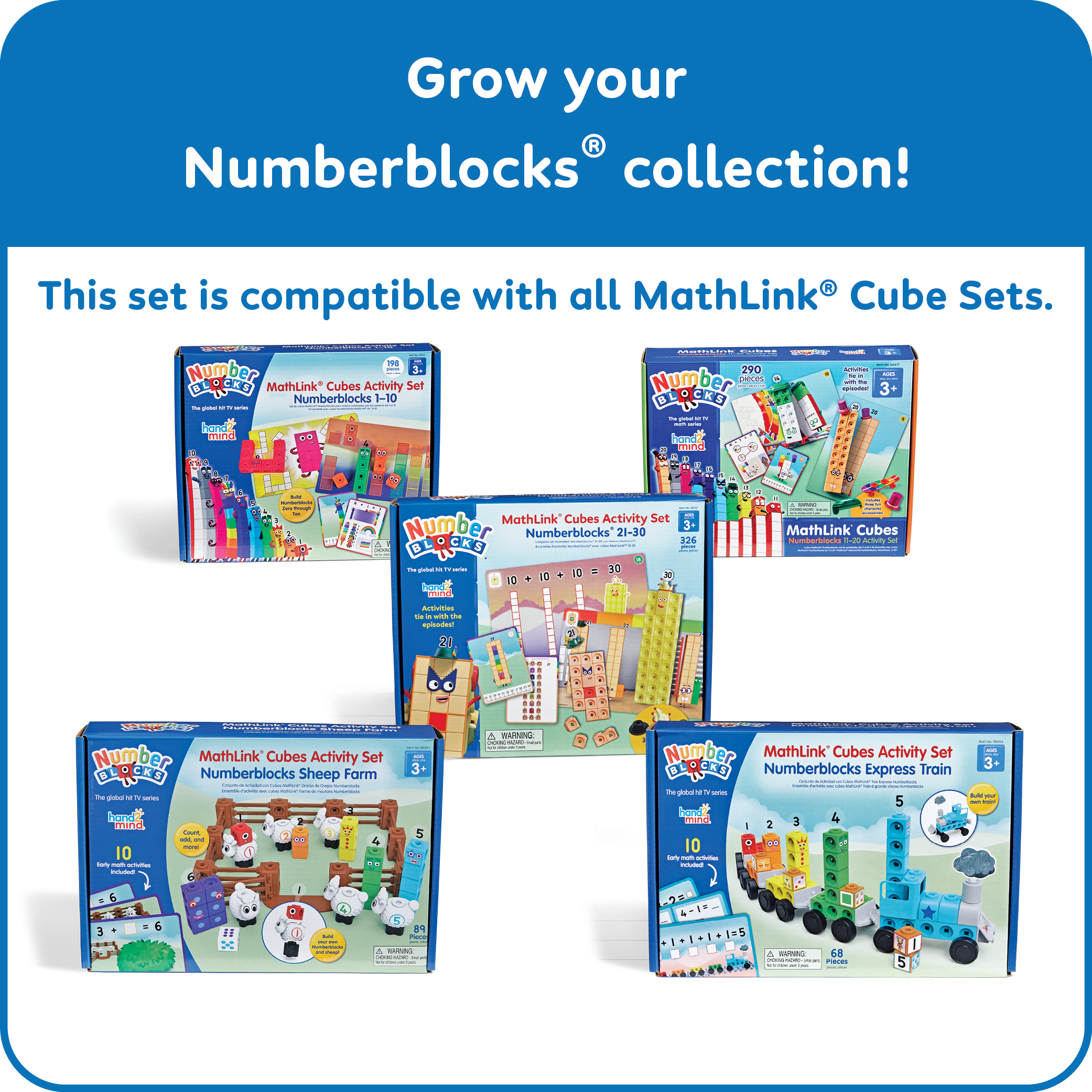 hand2mind Counting Toys, MathLink Cubes Numberblocks 1-10