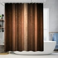 thumbnail image 2 of 4 Pcs Brown Striped Shower Curtain Set Orange Copper Abstract Fall Bathroom Sets with and Rugs Vintage Bronze Decor Glass Texture Curtains Toilet Lid Cover, 2 of 7