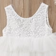thumbnail image 5 of Bagilaanoe Toddler Baby Girl Party Dress Floral Lace Sleeveless A-line Princess Dresses 12M 18M 24M 3T 4T 5T Kid Patchwork Tulle Skirt, 5 of 6