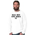thumbnail image 5 of Real Men Love Jesus Christian Men's Long Sleeve Tee T Shirt Brisco Brands S, 5 of 6