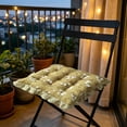 thumbnail image 4 of Ruffled Round Seat Cushion, Cotton Chair Pad 15.7 x 15.7 Inch, Home Comfort Pad for Office Dining Chair, 4 of 6