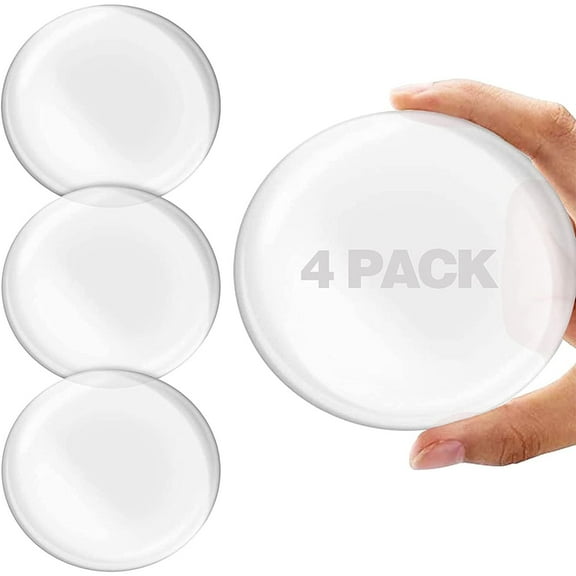 4 PCS 3.15" Door Stopper Wall Protector, Large Silicone Door Handle Bumper, Wall Protectors with Self Adhesive Sticker for Protecting Wall