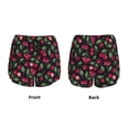 thumbnail image 3 of Rateoe Ripe Red Cherry Printed 2 in 1 Women's Workout Shorts for Athletic Gym Running Shorts with Phone Pockets-Large, 3 of 7