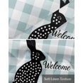 thumbnail image 6 of Easter Spring Kitchen Valances for Windows Farmhouse Linen Window Valance Curtain for Living Room Window Treatment Black White Rabbit Dots Farmhouse Plaid Valance Rod Pocket Topper, 42 x 12 Inch, 6 of 6