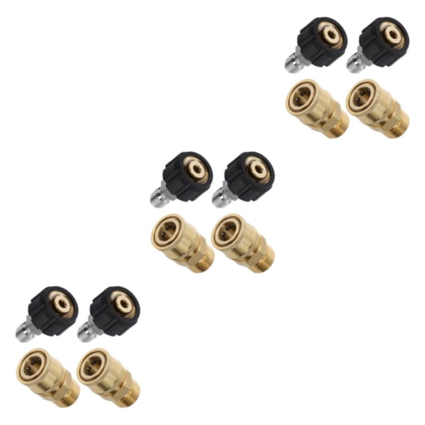 Billuyoard 4 unids/set juego de adaptadores de lavadora a presión eficiente para máquina de limpieza accesorios de de agua seguridad cobre 14mm Type1 NO1