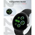 thumbnail image 5 of KOMI Compatible with Google Pixel Watch 3 45mm Band, Adjustable Breathable Sport Strap for Google Pixel 3 Smartwatch Men Women Midnight Black Blue, 5 of 5