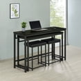 thumbnail image 2 of Hawes 4-piece Multipurpose Counter Height Table Set Black, 2 of 16