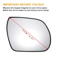 thumbnail image 3 of Reemplazo de vidrio del espejo retrovisor derecho del pasajero trasero no calefaccionado de color blanco para Hyundai, 3 of 6