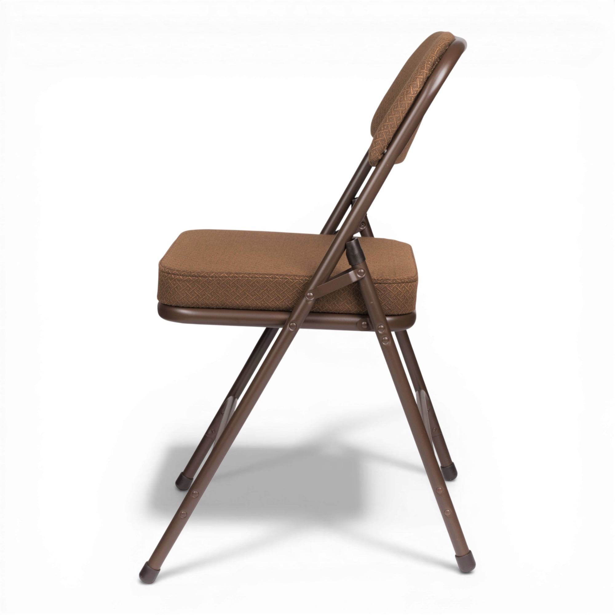 Hampden Furnishings Bernadine Collection Deluxe Fabric Padded Folding Chair, Gold, Pack of 2