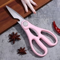 FACEGA Kitchen Scissors for Food,8'' Heavy Duty Kitchen Scissors,All Purpose Multipurpose Sharp Utility Scissors,Poultry Shears Cooking Scissors,Easy Cutting Meat Chicken Fish Vegetable (Pink)