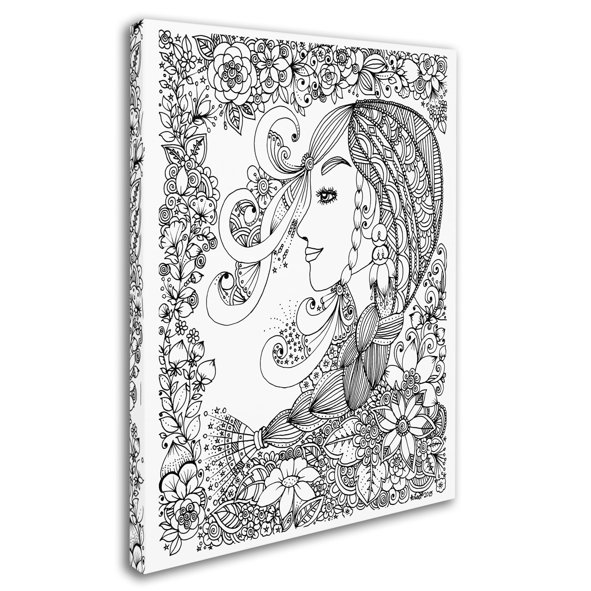 Trademark Fine Art "Woman 2" Canvas Art by KCDoodleArt