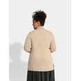 thumbnail image 3 of TIYOMI Plus Size Sweater Tops For Women Khaki Knit Long Sleeve Pullover High Neck Shirts Knitting Warm Sweaters Basic Solid Color Jumper Top Casual Fall Winter Pullover XL 14W 16W, 3 of 7