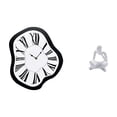 thumbnail image 1 of Reloj de pared con figura abstracta de lector, números , decoración de resina con figura humana, ideal para el hogar, dormitorio u oficina., 1 of 8