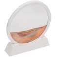 Moving Sand Art Round White Frame 3D High Transparent Glass Fadeless