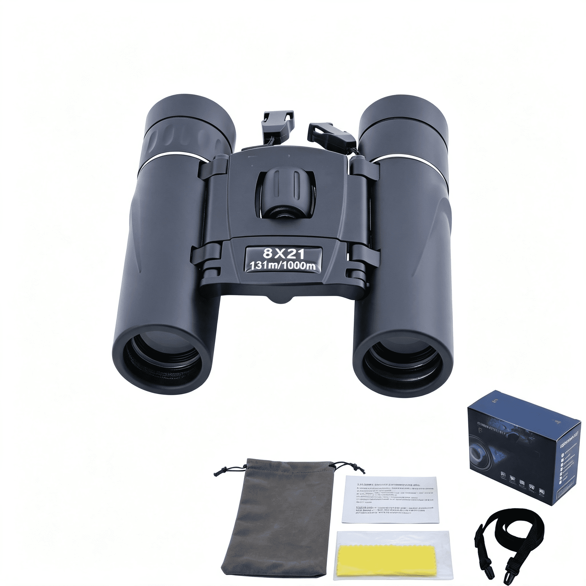 GJX 8X21 Compact Binoculars for Adults & Kids Portable Foldable Telescope with Bak4 Prism & Fmc Coating Lightweight Pocket Binoculars for Bird Watching Sports Travel Theatre Gifts