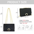 thumbnail image 7 of PORT&LOTUS Small Shoulder Bags for Women with Golden Chain Strap Quilted Designer Handbags for Women Cute Purses for Women Trendy Black Cross Body Purse Women Black Womens Purses, 7 of 7