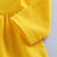 thumbnail image 6 of 12 Months Baby Girls Outfits 18 Months Girls 3PCS Fall Winter Clothing Set Toddler Girls Long Sleeve Dress Top Denim Pants Headband Set Yellow, 6 of 9