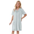 thumbnail image 5 of HomeGardon Nightgowns for Women,Summer Dresses Women's Short Sleeved Loose Plus Size Short Sleeved Lace Lace Imitation Silk Nightdress, 5 of 7