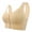 Apricot, variant on Front Closure Wireless Bras for Elderly Women No Underwire Padded Bralette with Snap Closing Breathable Push Up Senior Bra