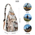 thumbnail image 3 of Boho Watercolor Horse Sling Backpack – Floral & Abstract Pony Print Crossbody Bag for Travel, Hiking & Everyday – Gifts for Horse Lovers, 3 of 4